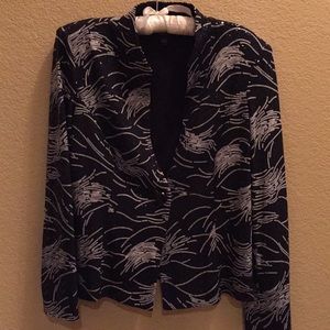 Classy, Sparkly Jacket; black; w/clear sequins